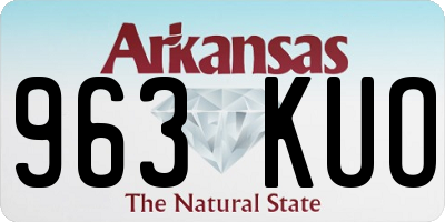 AR license plate 963KUO