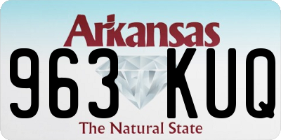 AR license plate 963KUQ
