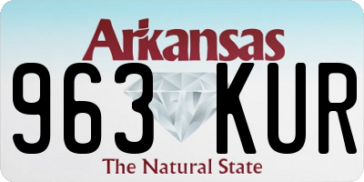 AR license plate 963KUR