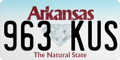 AR license plate 963KUS