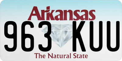 AR license plate 963KUU