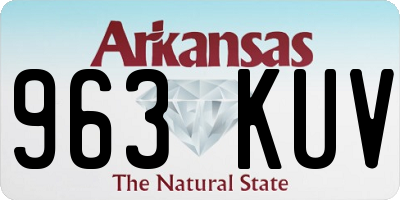 AR license plate 963KUV