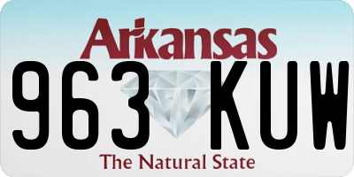 AR license plate 963KUW