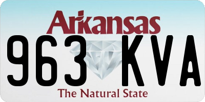 AR license plate 963KVA