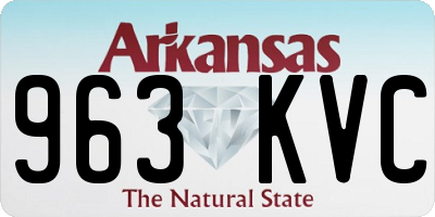 AR license plate 963KVC