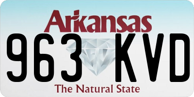 AR license plate 963KVD