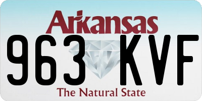 AR license plate 963KVF