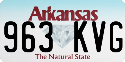 AR license plate 963KVG
