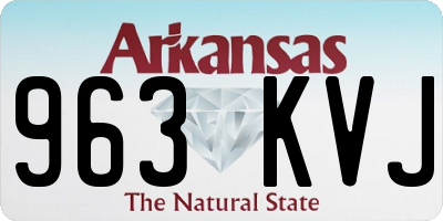 AR license plate 963KVJ