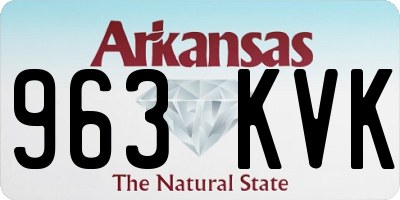 AR license plate 963KVK