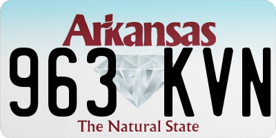 AR license plate 963KVN