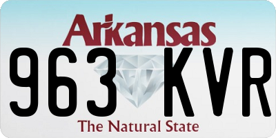 AR license plate 963KVR