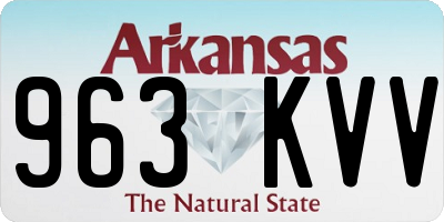 AR license plate 963KVV