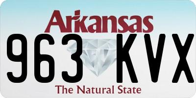 AR license plate 963KVX