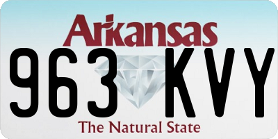 AR license plate 963KVY