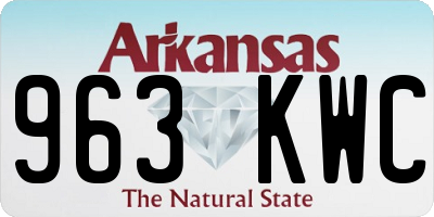AR license plate 963KWC