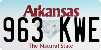 AR license plate 963KWE