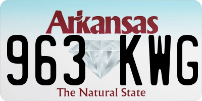 AR license plate 963KWG