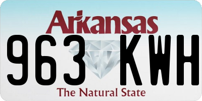 AR license plate 963KWH
