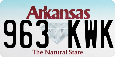 AR license plate 963KWK