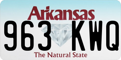 AR license plate 963KWQ