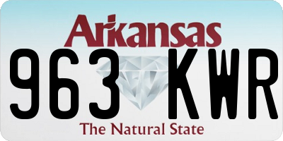 AR license plate 963KWR