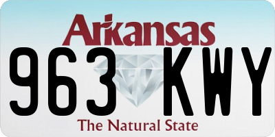 AR license plate 963KWY