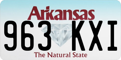 AR license plate 963KXI