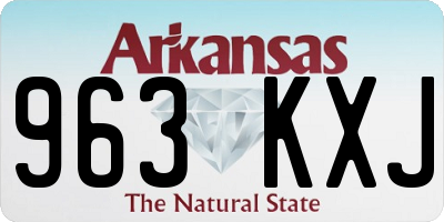 AR license plate 963KXJ