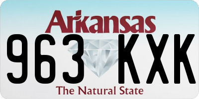 AR license plate 963KXK