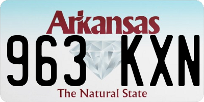 AR license plate 963KXN