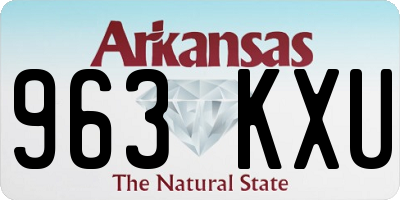 AR license plate 963KXU
