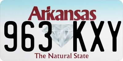 AR license plate 963KXY