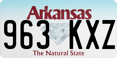 AR license plate 963KXZ