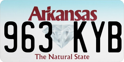 AR license plate 963KYB