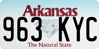 AR license plate 963KYC