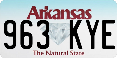 AR license plate 963KYE