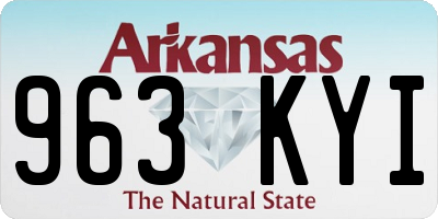 AR license plate 963KYI