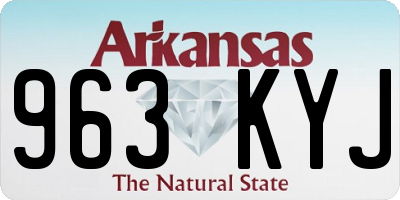 AR license plate 963KYJ
