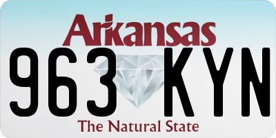 AR license plate 963KYN