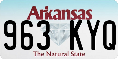 AR license plate 963KYQ