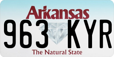 AR license plate 963KYR