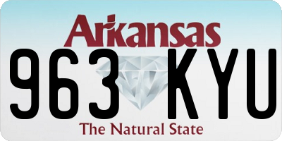 AR license plate 963KYU