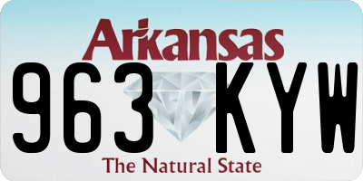 AR license plate 963KYW