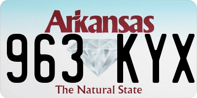 AR license plate 963KYX