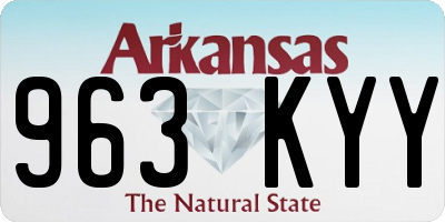 AR license plate 963KYY