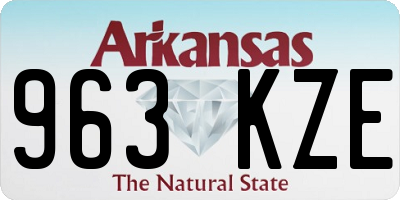 AR license plate 963KZE
