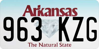 AR license plate 963KZG