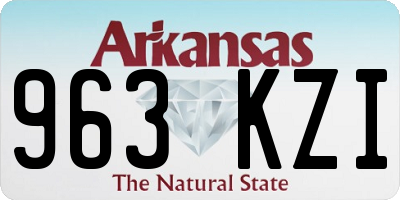 AR license plate 963KZI