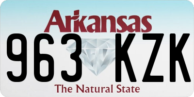 AR license plate 963KZK